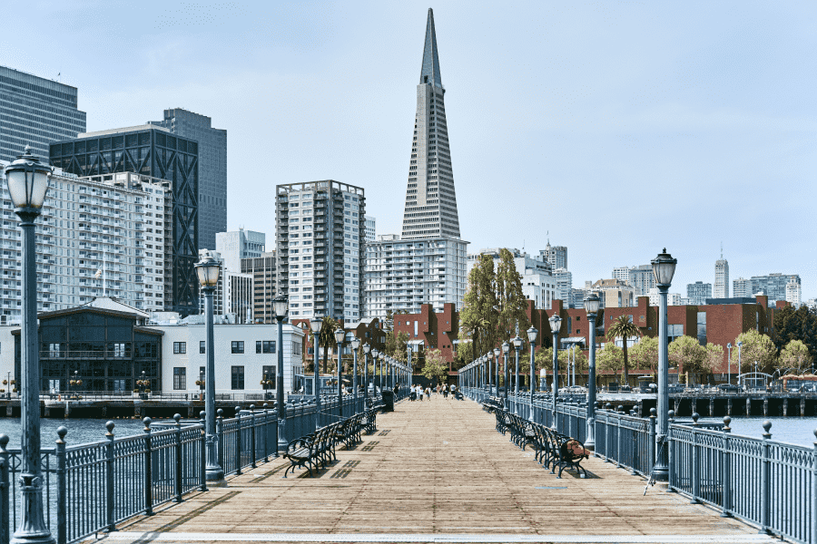 View of Pier 7 in San Francisco